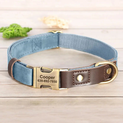 PawPrint™ Custom PU Leather Dog Collar | Shopulia