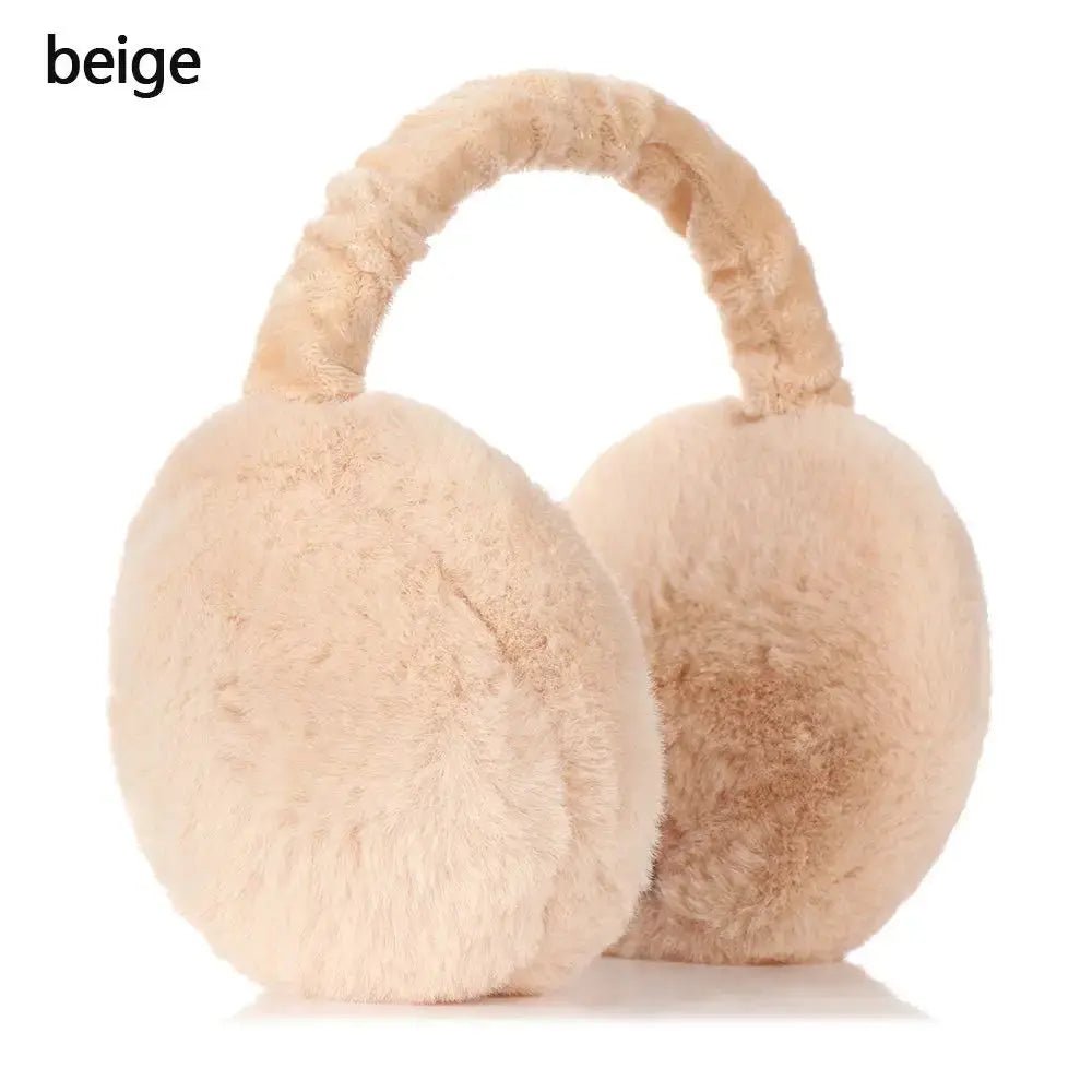 Fashion Autumn Winter Earmuffs Women Men Ear Warmer Plush Solid Color Adjustable Foldable Ear Muffs Earflap Earmuffs | Shopulia