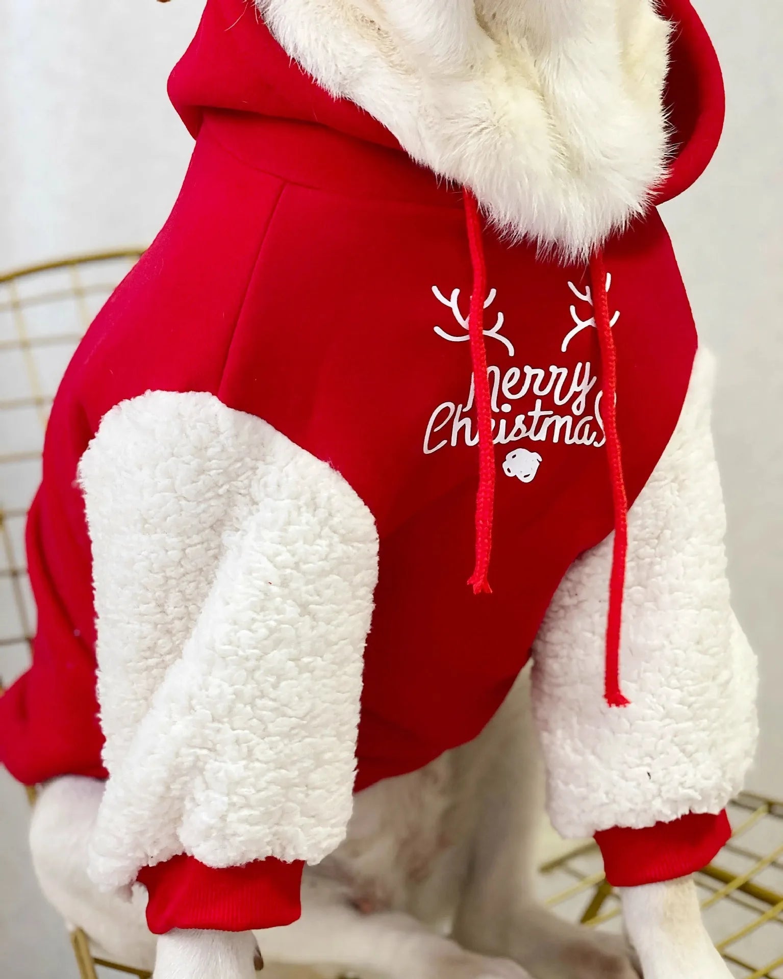 Pet Dog Clothes Winter Warm Cotton Fleece Christmas Fawn Sweatshirt Large Dog Golden Retriever Labrador Shopulia