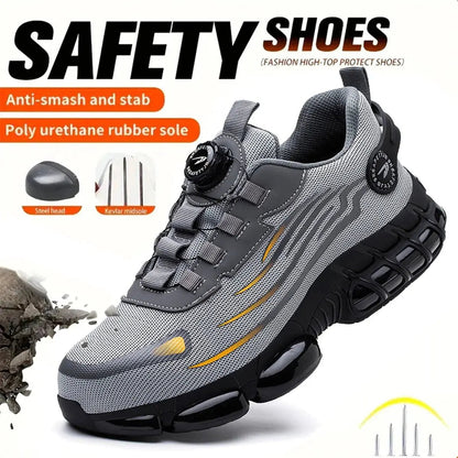 Breathable lace-free soft sole comfortable anti-smash anti-puncture labour insurance shoes | Shopulia