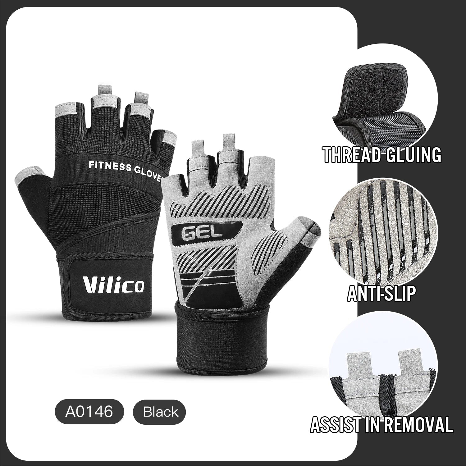 PowerLift™ Weightlifting Gloves Anti-Slip Shopulia