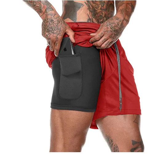 2026™ Men’s Double-Layer Sports Shorts Shopulia