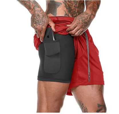 2026™ Men’s Double-Layer Sports Shorts Shopulia