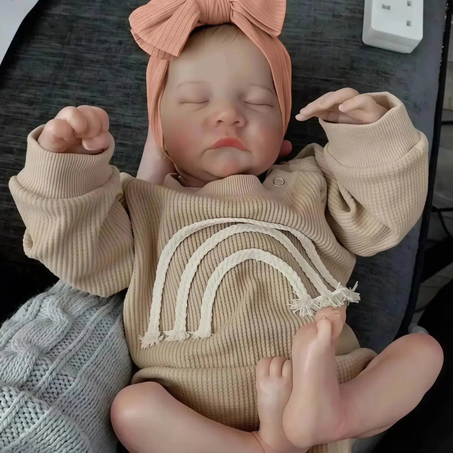 Risbecko Lifelike 43cm Finished Reborn Doll, Like Real Baby Handmade Art Doll, 3D Painted Skin With Visible Veins Vinyl Limbs | Shopulia