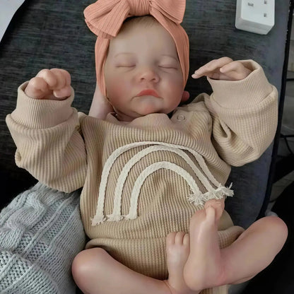 Risbecko Lifelike 43cm Finished Reborn Doll, Like Real Baby Handmade Art Doll, 3D Painted Skin With Visible Veins Vinyl Limbs | Shopulia