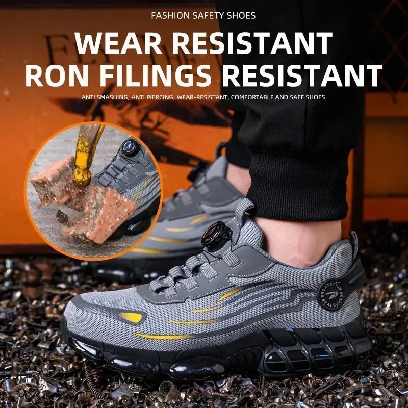 Breathable lace-free soft sole comfortable anti-smash anti-puncture labour insurance shoes | Shopulia
