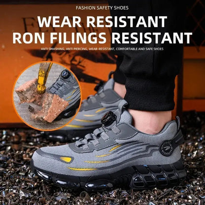 Breathable lace-free soft sole comfortable anti-smash anti-puncture labour insurance shoes | Shopulia