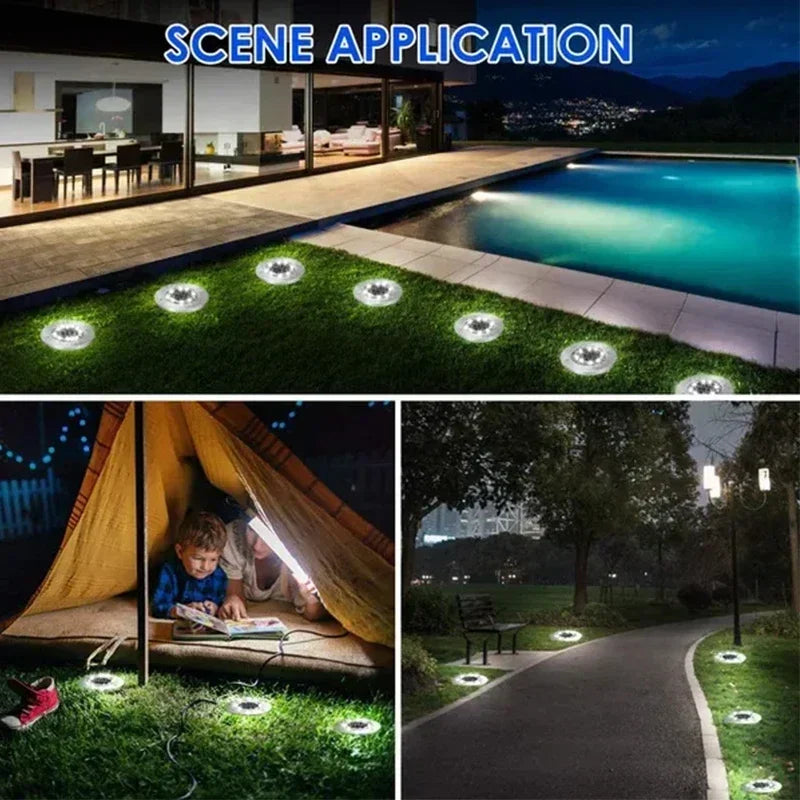 SunBuried™ Solar LED Ground Lights – Home Garden Lighting Shopulia