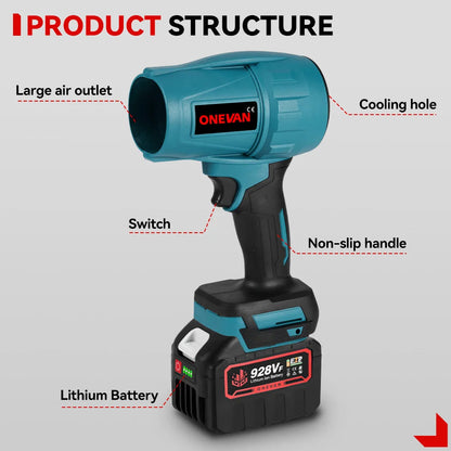 ONEVAN™ 2000W Turbo Jet Blower – Cordless Leaf, Dust & Snow Tool Shopulia