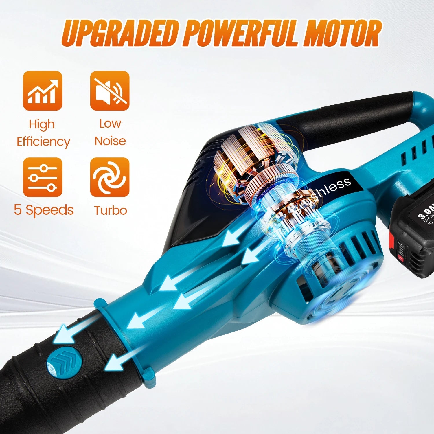BlazeAir™ Brushless Electric Leaf & Snow Blower Shopulia
