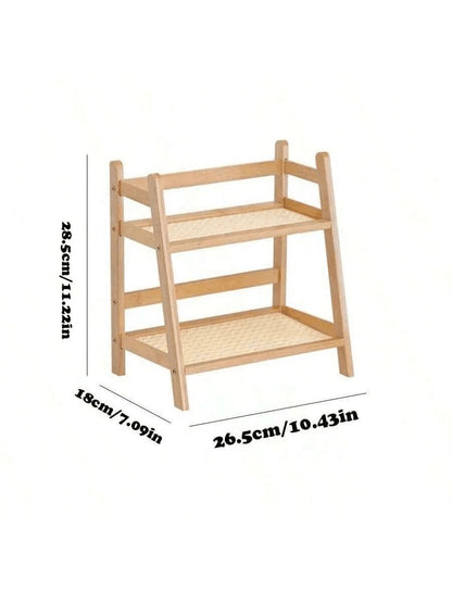 BamBoard™ 2-Layer Bamboo Cup & Organizer Shelf Shopulia