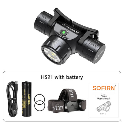 Sofirn HS21 2000lm EDC Headlamp 18650 USB C Rechargeable Flashlight SFT40 Powerful Headlight With Infrared Switch Shopulia