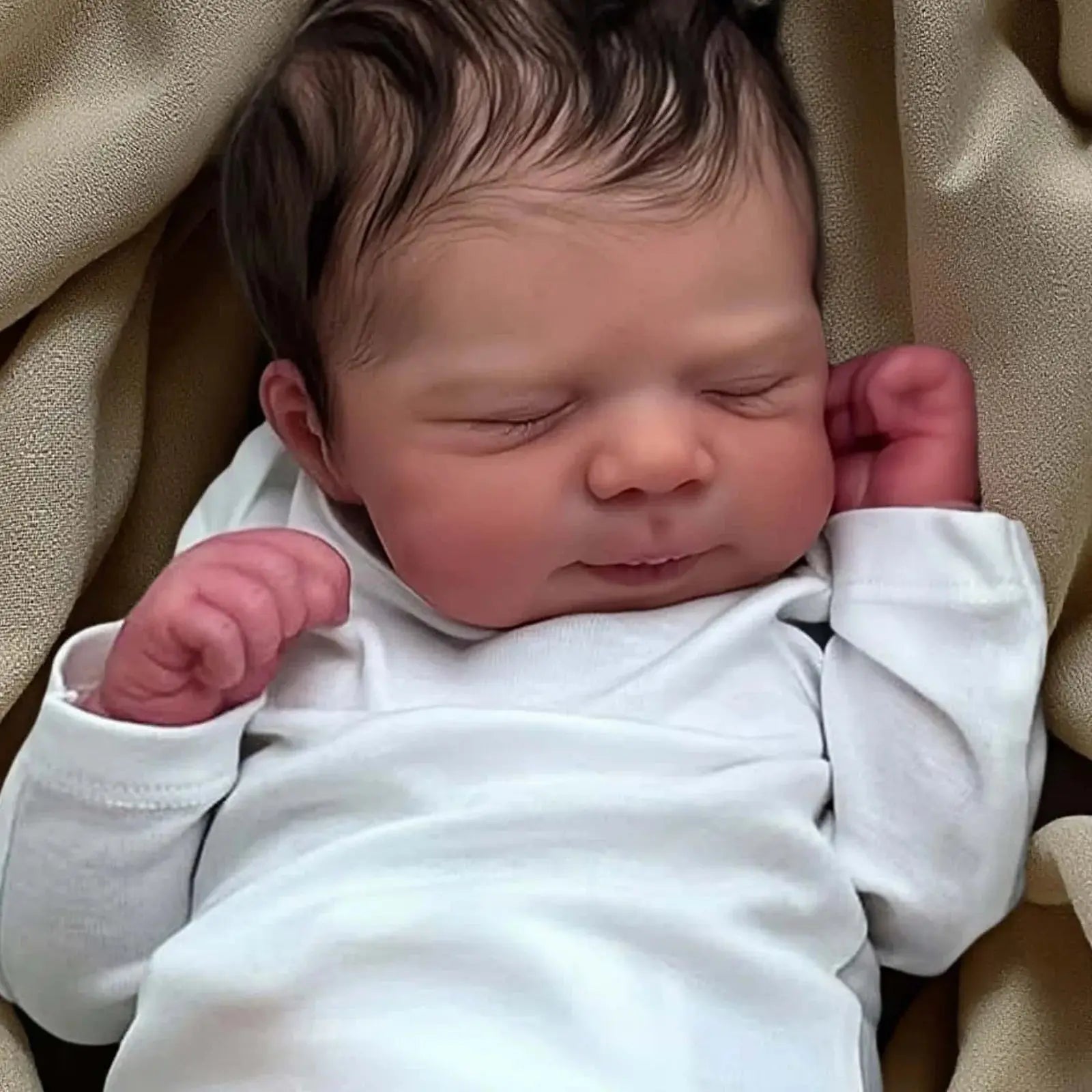 Risbecko Lifelike 43cm Finished Reborn Doll, Like Real Baby Handmade Art Doll, 3D Painted Skin With Visible Veins Vinyl Limbs Shopulia