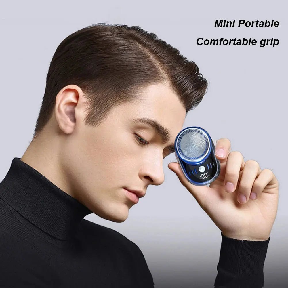 Men Vehicle Mounted Shaver USB Charging Face Beard Trimmer with Digital Display Shaving Face Beard Razor Washable Car Home Razor | Shopulia