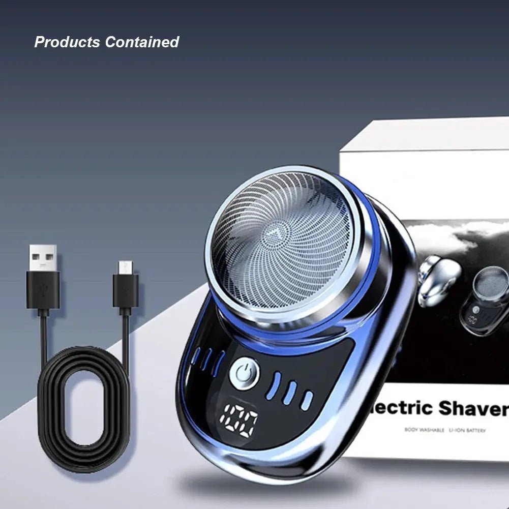 Men Vehicle Mounted Shaver USB Charging Face Beard Trimmer with Digital Display Shaving Face Beard Razor Washable Car Home Razor | Shopulia