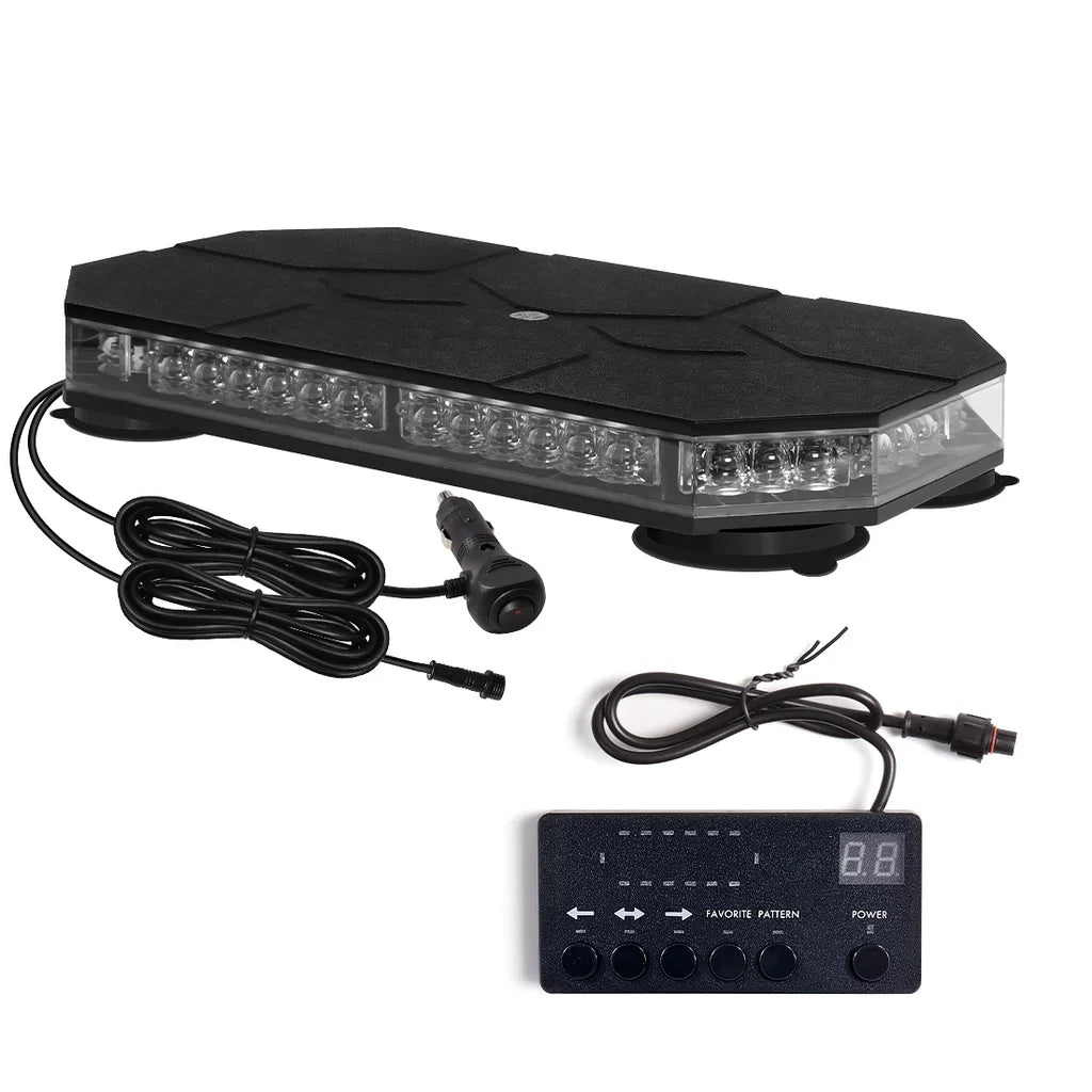 42 LED Car Roof Top Strobe Lights Emergency Warning Safety Beacon Magnetic Mount For Truck Ambulance Snow Plow police lights bli Shopulia