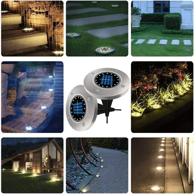 SunBuried™ Solar LED Ground Lights – Home Garden Lighting Shopulia