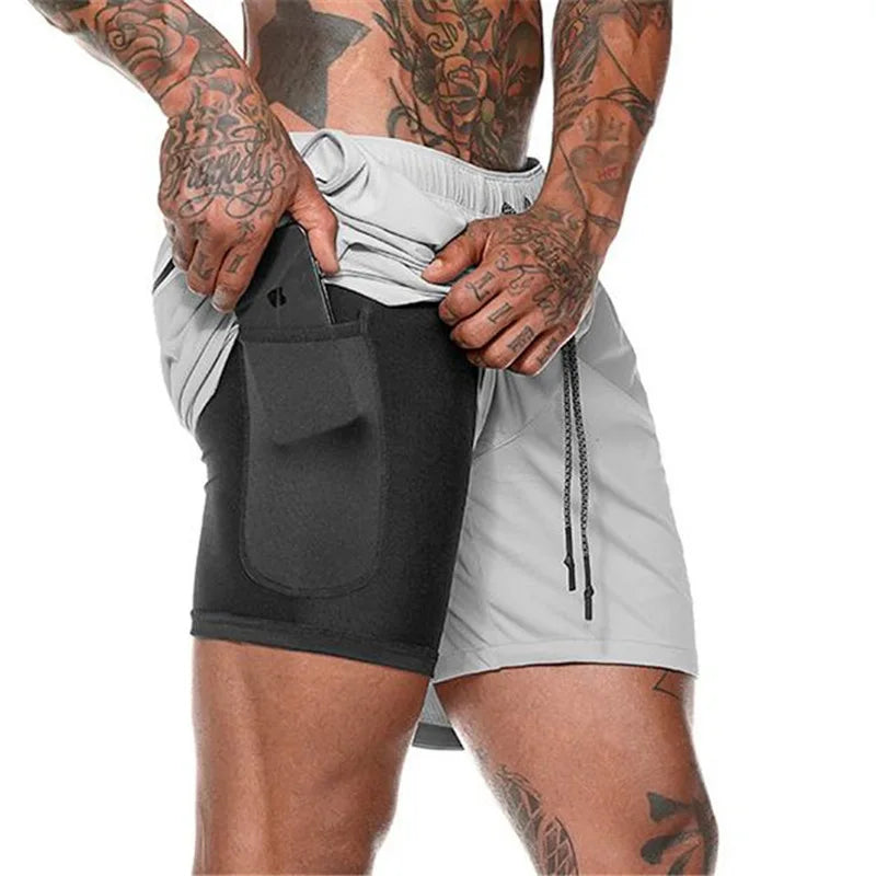 2026™ Men’s Double-Layer Sports Shorts Shopulia