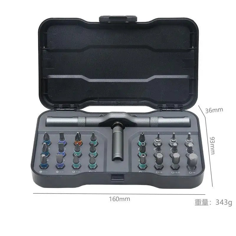 24 in1 Magnetic Screwdriver Set,Rotary Ratchet Sscrewdriver Set,Multi-Function Repair Tool With Detachable Handle,DIY Enthusiast Shopulia