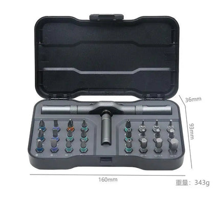 24 in1 Magnetic Screwdriver Set,Rotary Ratchet Sscrewdriver Set,Multi-Function Repair Tool With Detachable Handle,DIY Enthusiast Shopulia