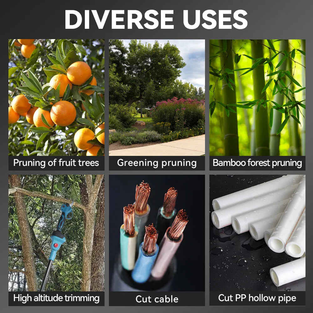 Brushless Chainsaw & Pruning Shears – 3500W, Telescopic Pole Shopulia