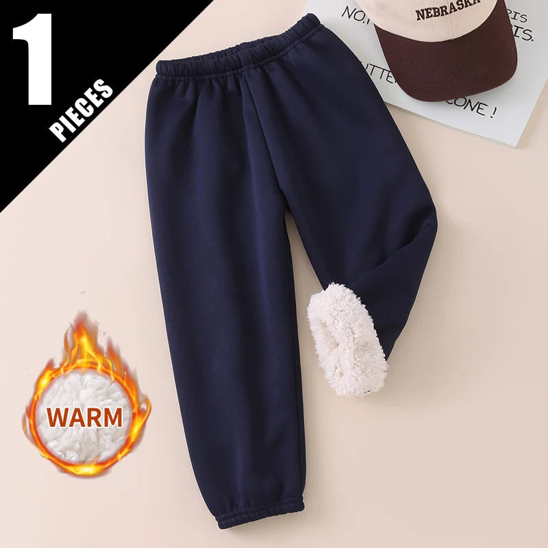 CozyKids™ Thick Plush Sports Pants Shopulia