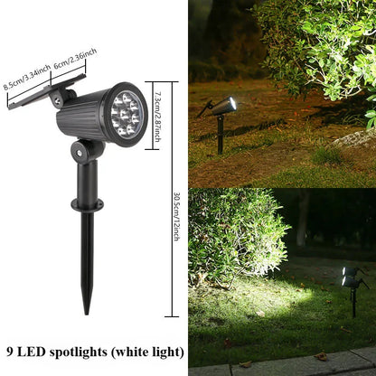 EcoGlow™ Solar Spotlights – 9 LEDs, IP65 Waterproof Shopulia