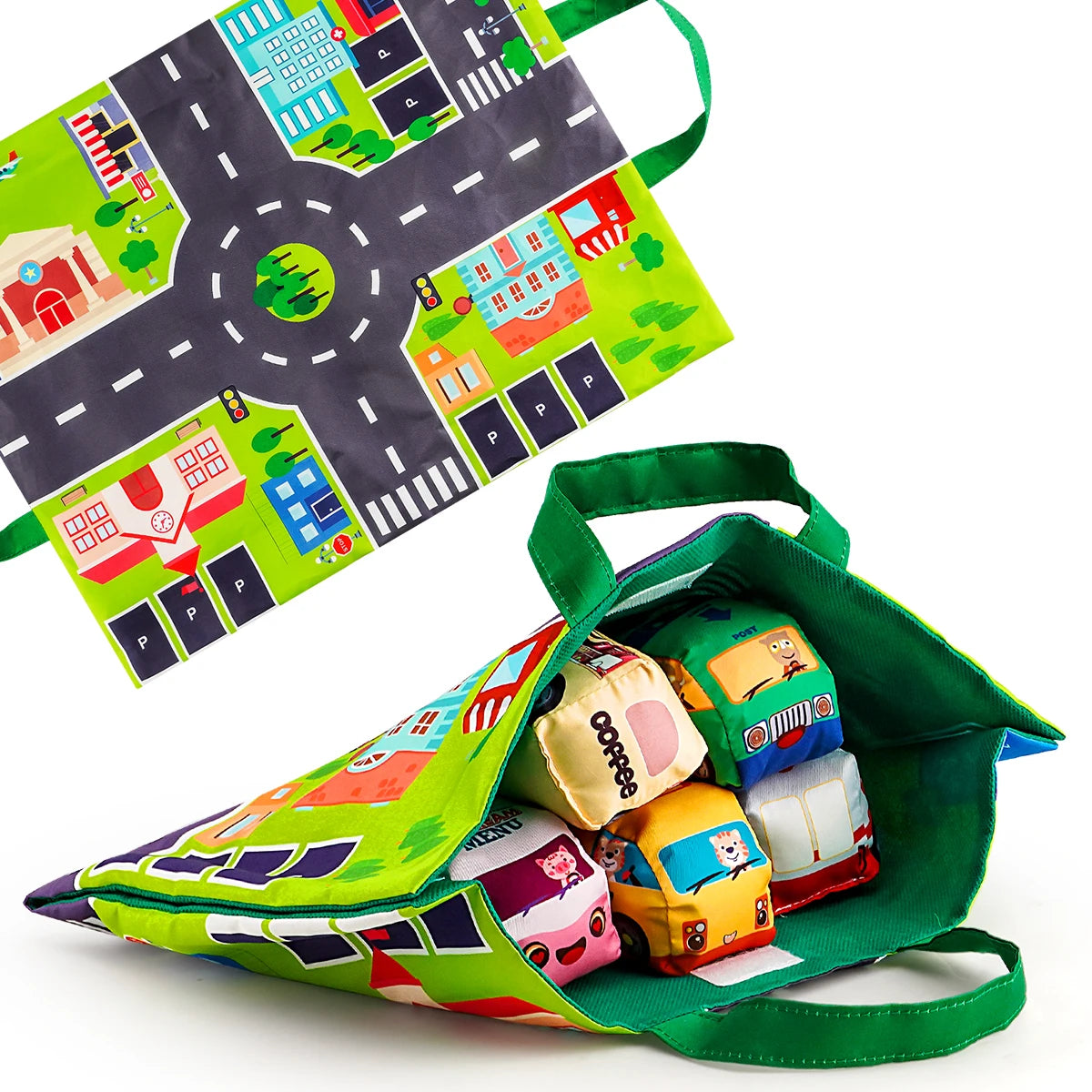 PlayRide™ Soft Car Toy Set with Mat Shopulia