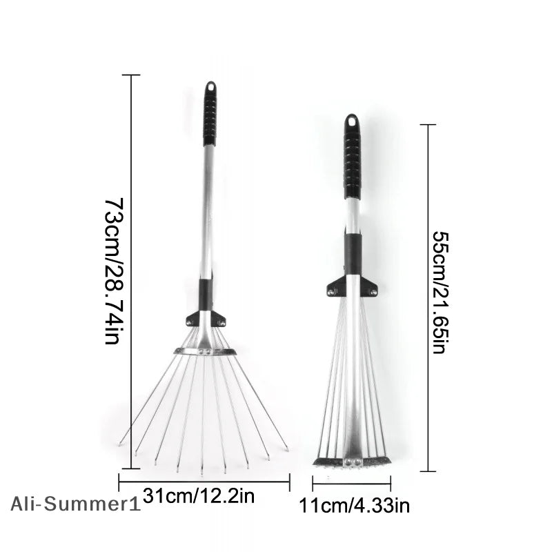 “YardPro™ Retractable Garden Rake for Leaves & Shrubs” Shopulia