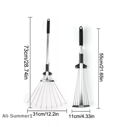 “YardPro™ Retractable Garden Rake for Leaves & Shrubs” Shopulia