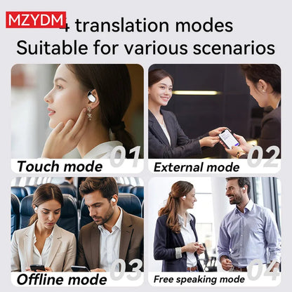 3-in-1 AI Translator Earbuds: 144 Languages, Real-Time Voice & Noise Cancelling Bluetooth Shopulia