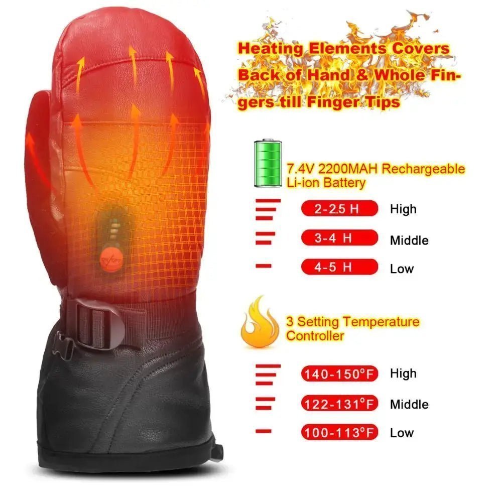 Savior Many Types Mittens Heated Gloves Touch Phone Waterproof Windproof Battery Electric Heated Skiing Gloves Men Women Thermal | Shopulia