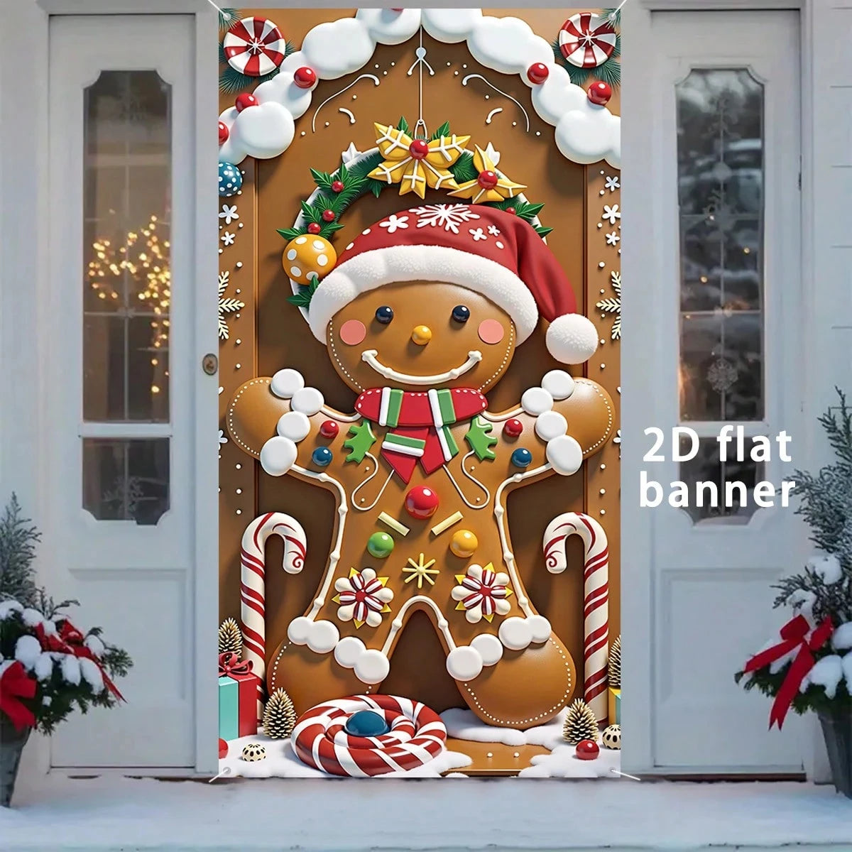 “Gingerbread Man Xmas Banner – Perfect for Porch & Party Decor” Shopulia