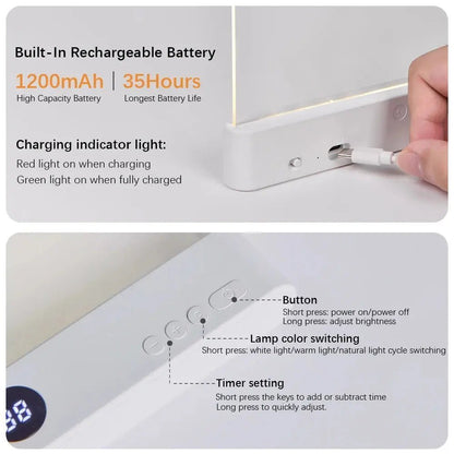 LED Reading Light Night Light Book Family Study Reading Lamp Portable Bookmark Light for Reading in Bed, Car Motivational Travel | Shopulia