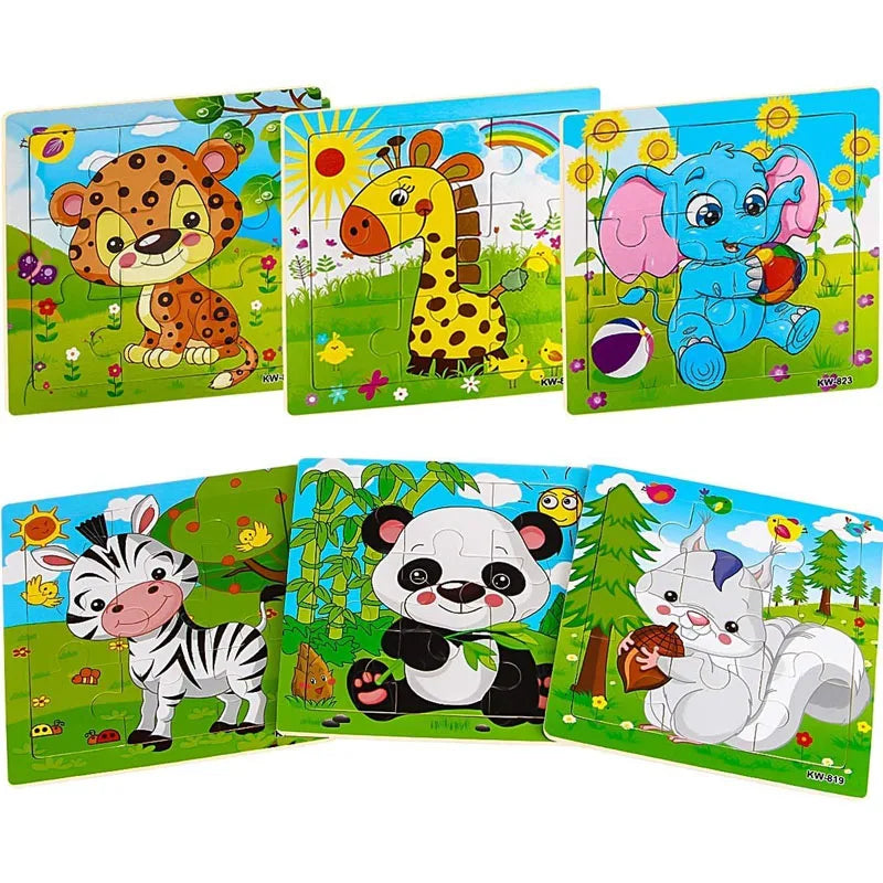 EduWood™ 9/16 Animal Jigsaw Puzzles Shopulia