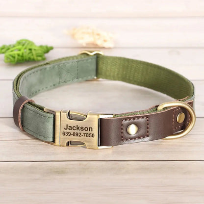 PawPrint™ Custom PU Leather Dog Collar | Shopulia