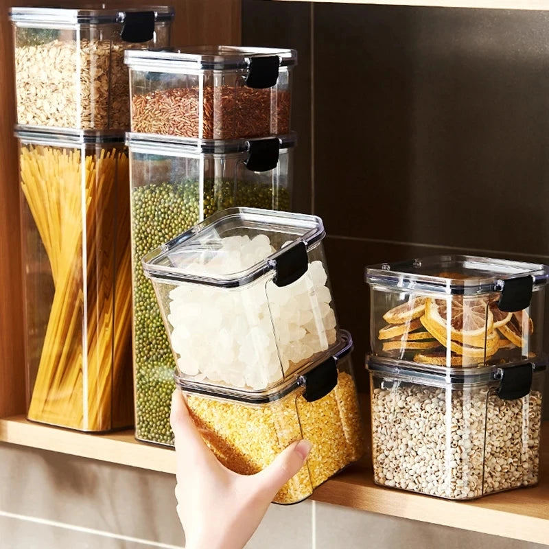 Plastic Kitchen Storage Box – Pasta, Grain & Spice Jar Shopulia