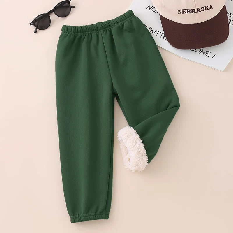 CozyKids™ Thick Plush Sports Pants Shopulia