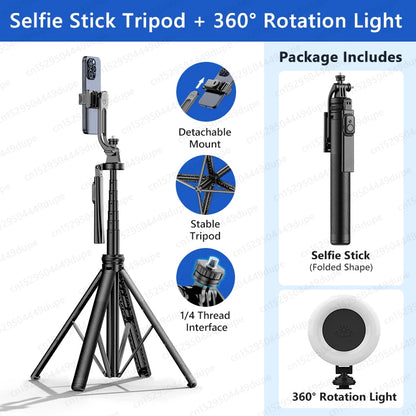 Tripod for Smartphone Light Camera,Tripods Stand with Wireless Bluetooth,Selfie Stick brackets with Phone Holder for Vlog/Video Shopulia