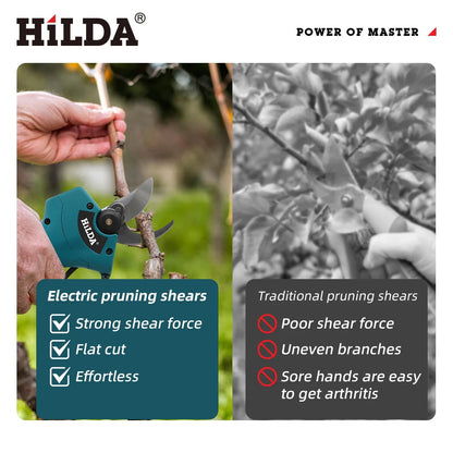 HILDA™ 18V Brushless Pruning Shears – Cordless Branch Cutter Shopulia