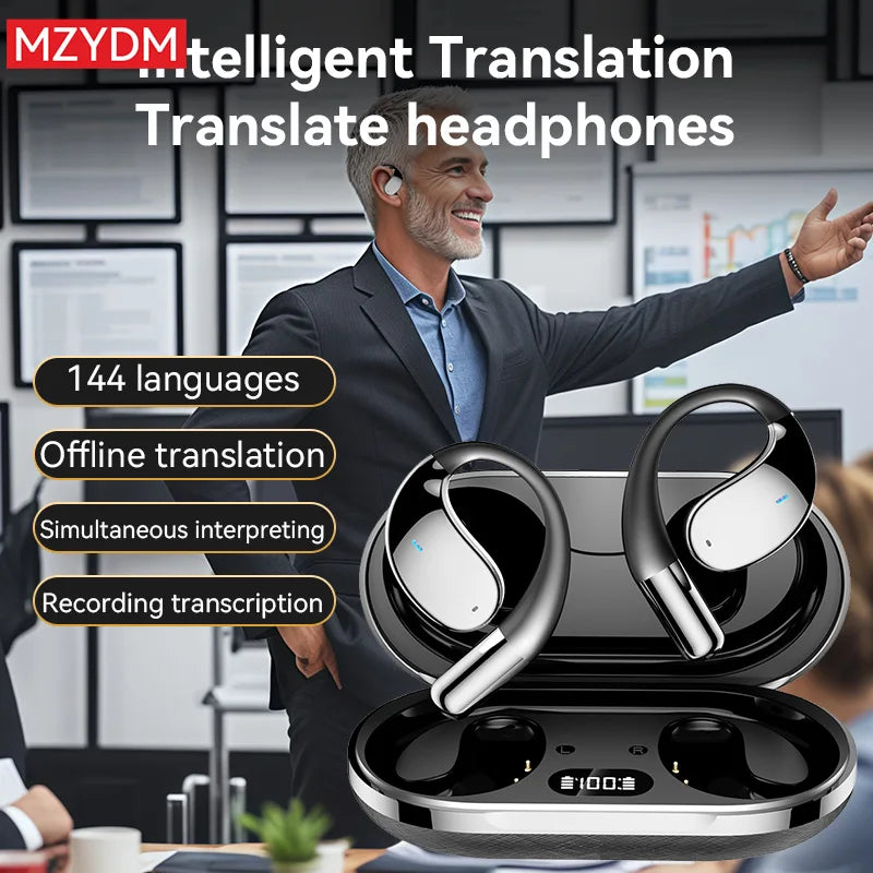3-in-1 AI Translator Earbuds: 144 Languages, Real-Time Voice & Noise Cancelling Bluetooth Shopulia
