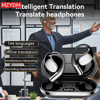 3-in-1 AI Translator Earbuds: 144 Languages, Real-Time Voice & Noise Cancelling Bluetooth Shopulia