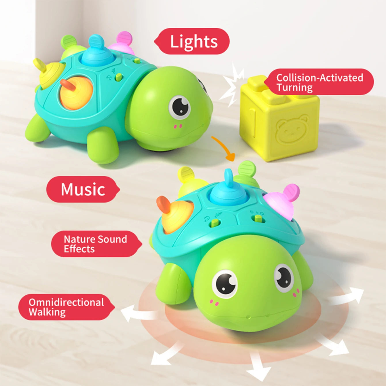 BubbleTurtle™ Crawling Chew Toy Shopulia
