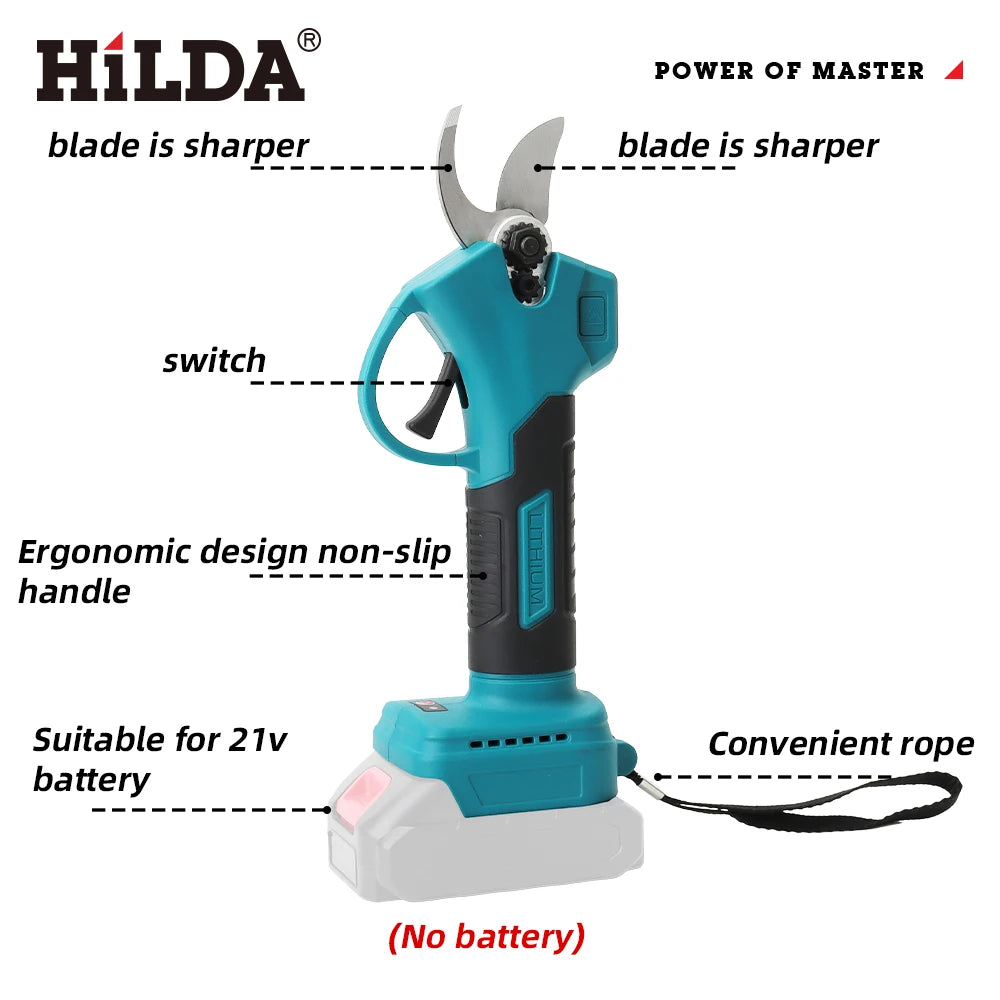 HILDA™ 18V Brushless Pruning Shears – Cordless Branch Cutter Shopulia