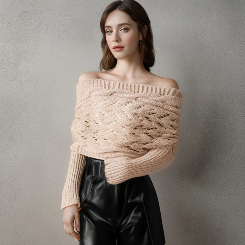 The CozeWrap: All-in-One Knitted Scarf with Sleeves | Winter Wear for Women - Shopulia