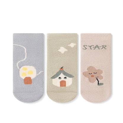 WarmTots™ Non-Slip Baby Socks – 3 Pairs Shopulia
