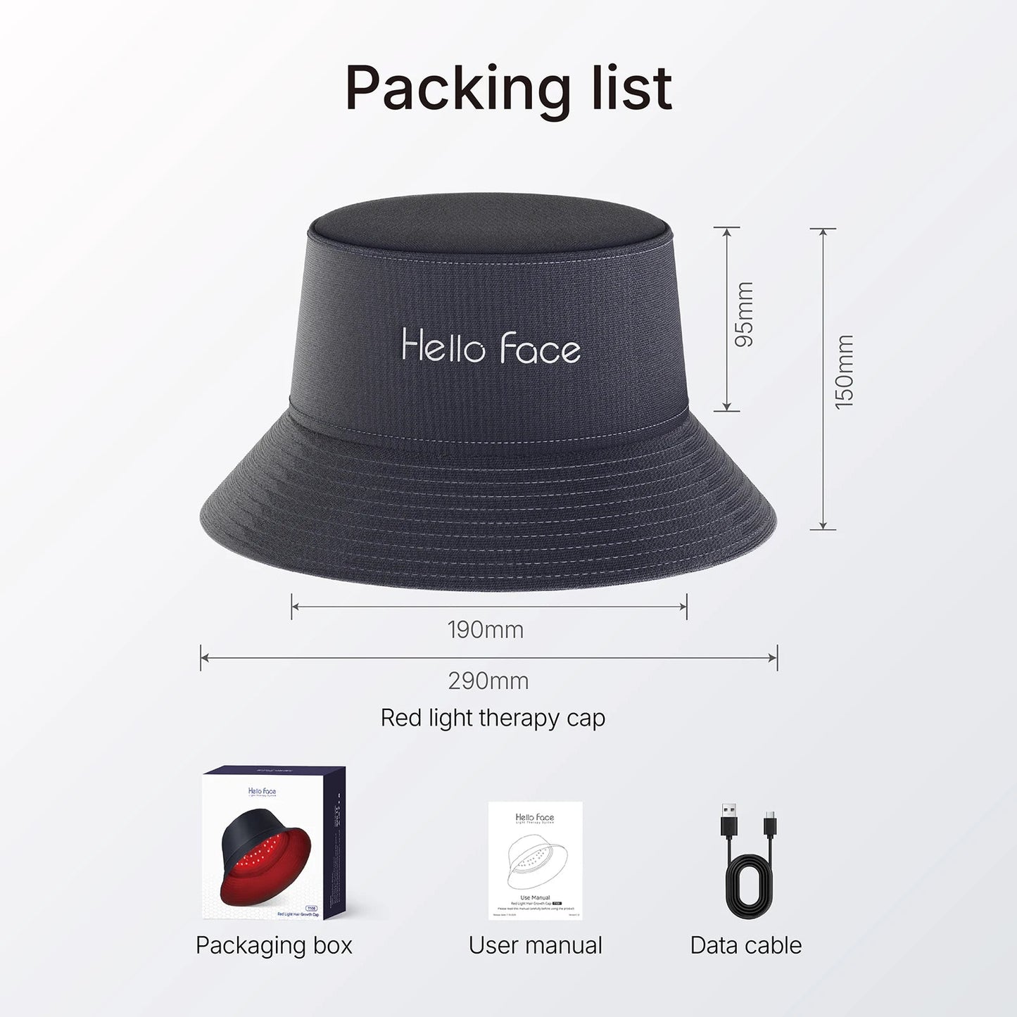 LED Hair Growth Bucket Hat – Red Light 336 LEDs Shopulia