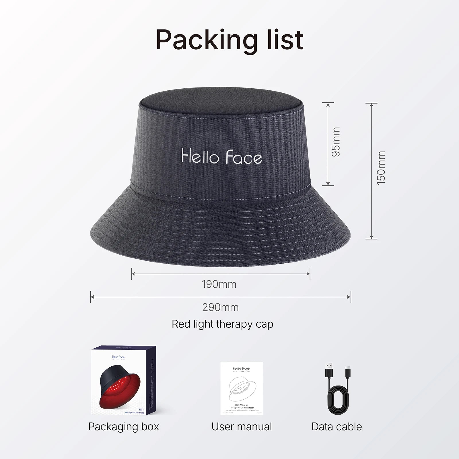 LED Hair Growth Bucket Hat – Red Light 336 LEDs Shopulia