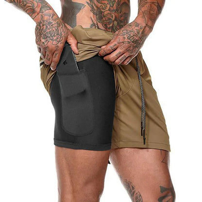 2026™ Men’s Double-Layer Sports Shorts Shopulia