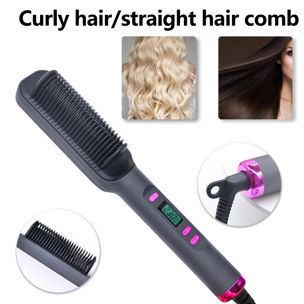 StraightPro™ Anti-Scald Hot Comb Shopulia